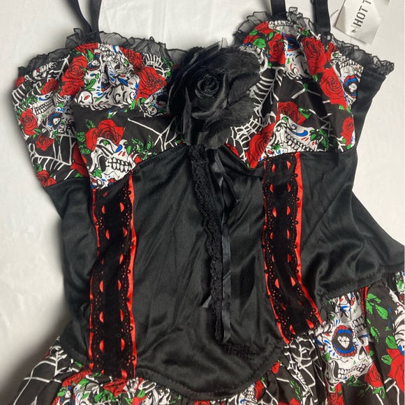 Lip Service Goth Skull Tutu Mini Dress - Picture 8 of 11